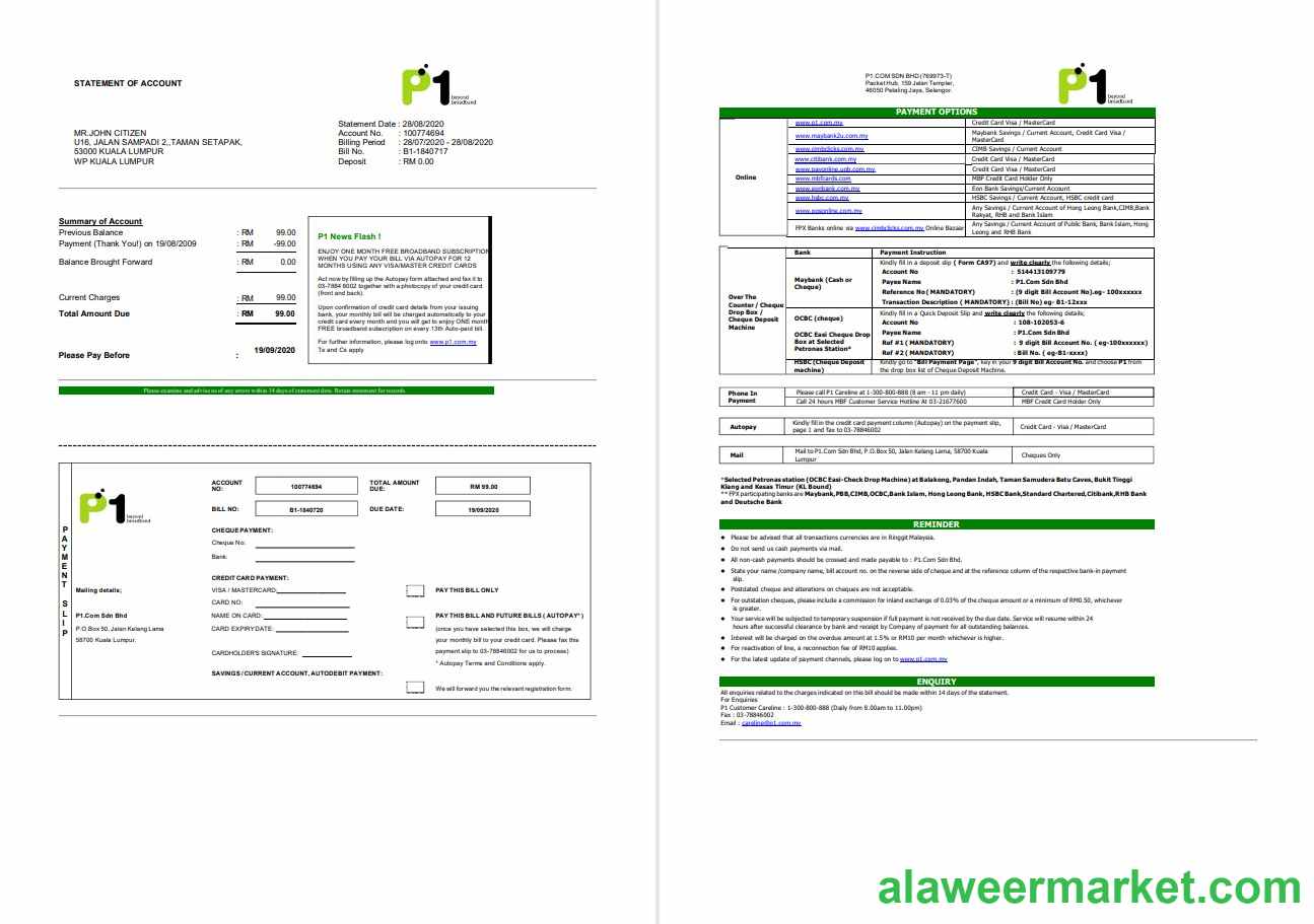 Malaysia Packet 1 Network bank st 3 pages